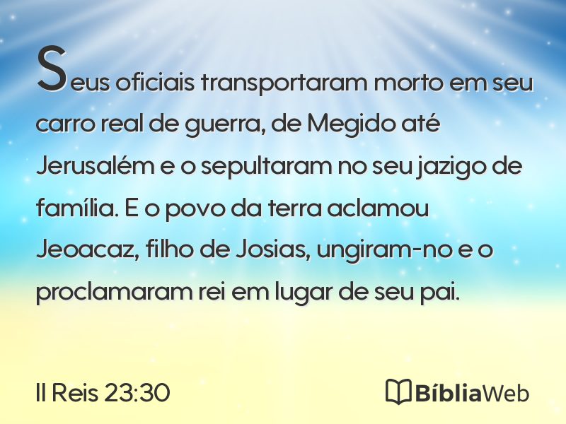 II Reis 23:30 em imagem para compartilhar