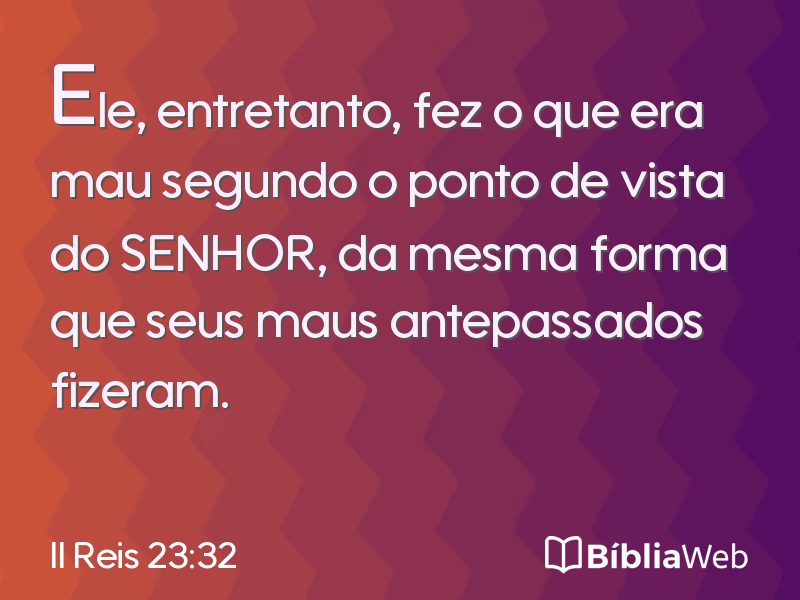 II Reis 23:32 em imagem para compartilhar