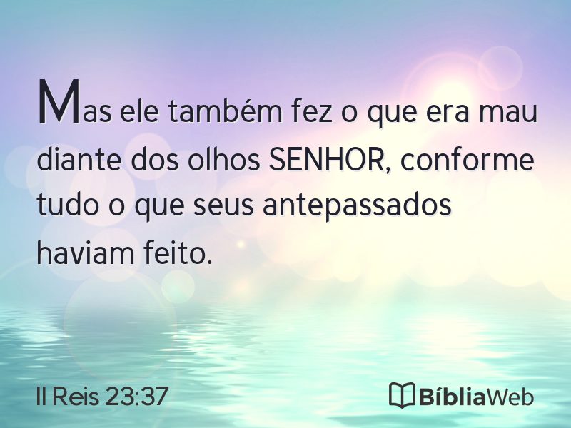 II Reis 23:37 em imagem para compartilhar