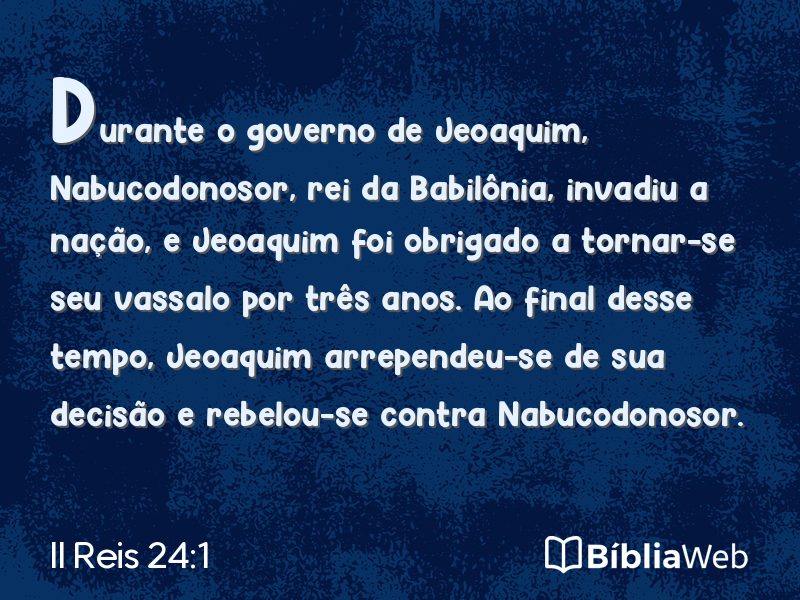 II Reis 24:1 em imagem para compartilhar