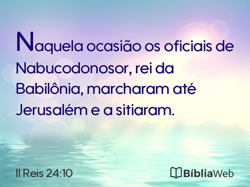 II Reis 24:10 em imagem para compartilhar