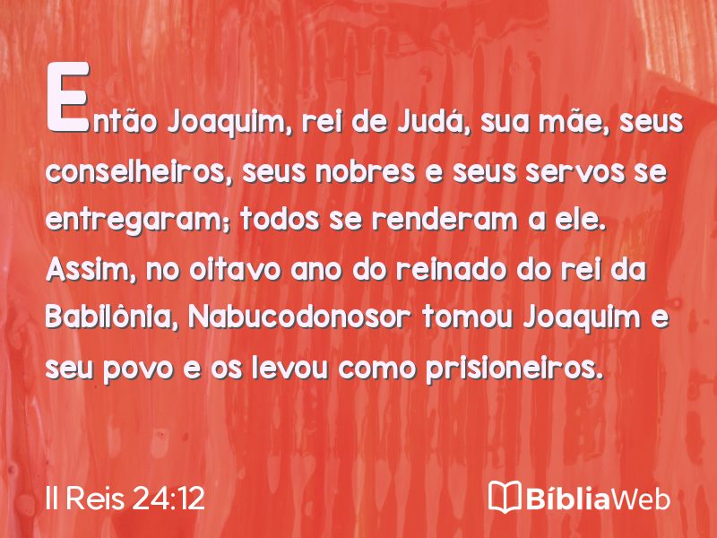 II Reis 24:12 em imagem para compartilhar