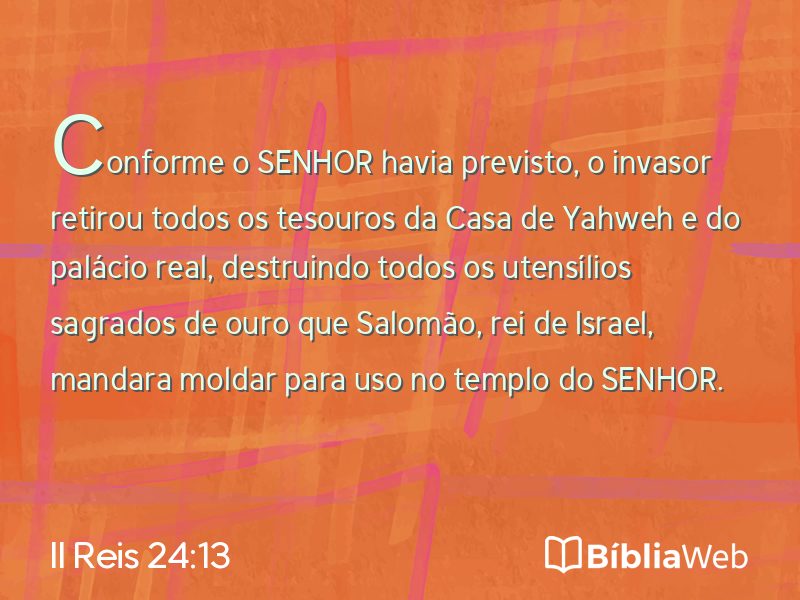 II Reis 24:13 em imagem para compartilhar