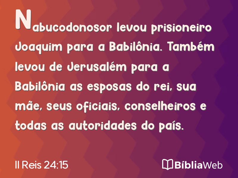II Reis 24:15 em imagem para compartilhar