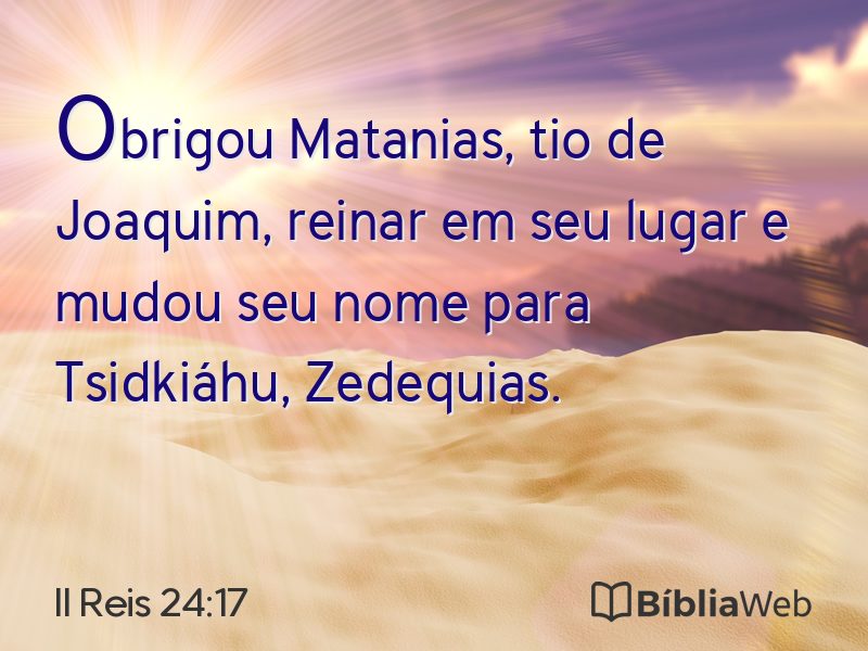 II Reis 24:17 em imagem para compartilhar