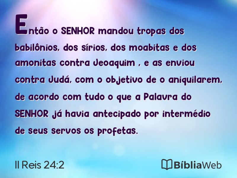 II Reis 24:2 em imagem para compartilhar