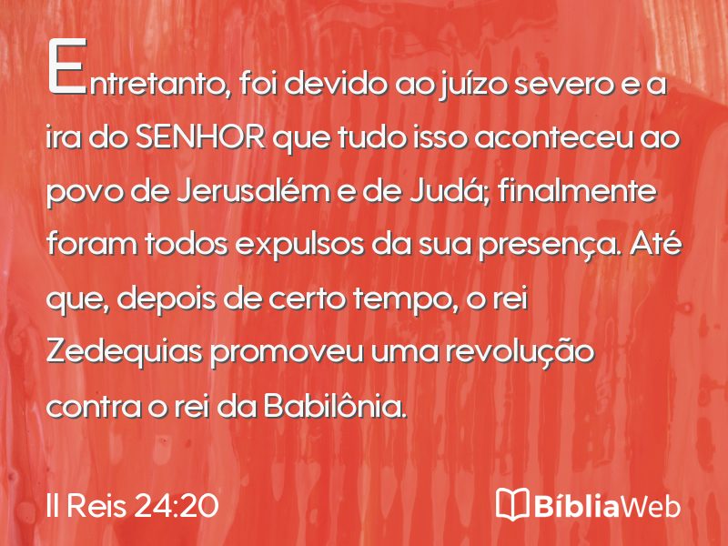 II Reis 24:20 em imagem para compartilhar