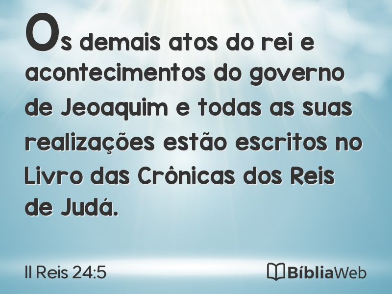 II Reis 24:5 em imagem para compartilhar