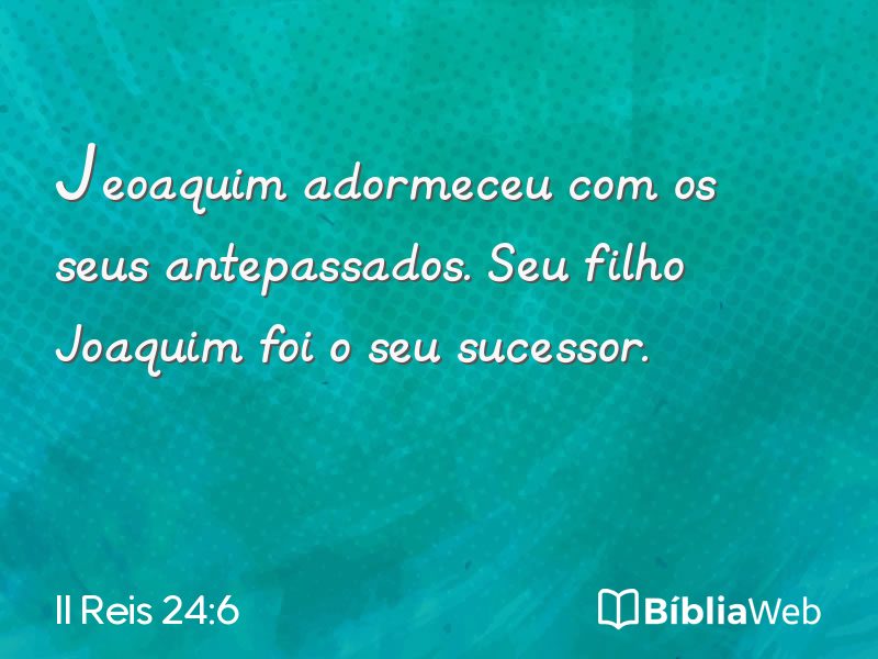 II Reis 24:6 em imagem para compartilhar