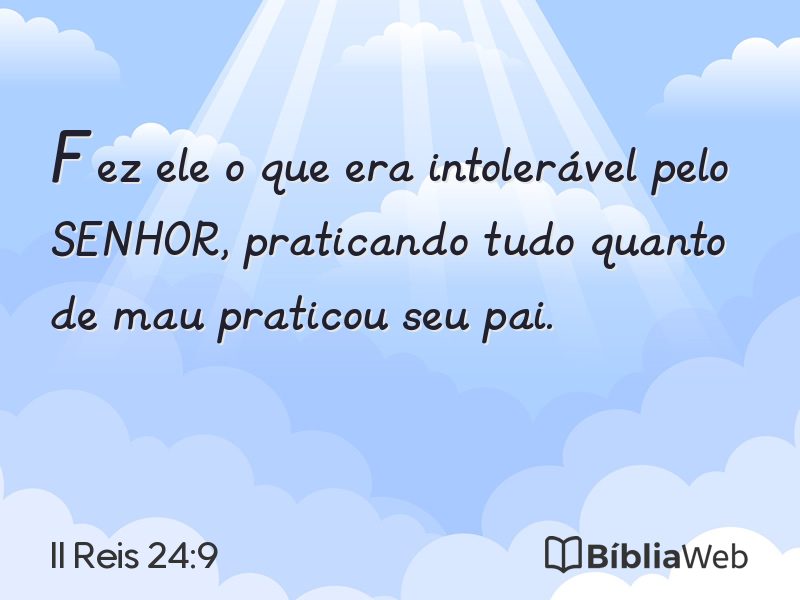 II Reis 24:9 em imagem para compartilhar