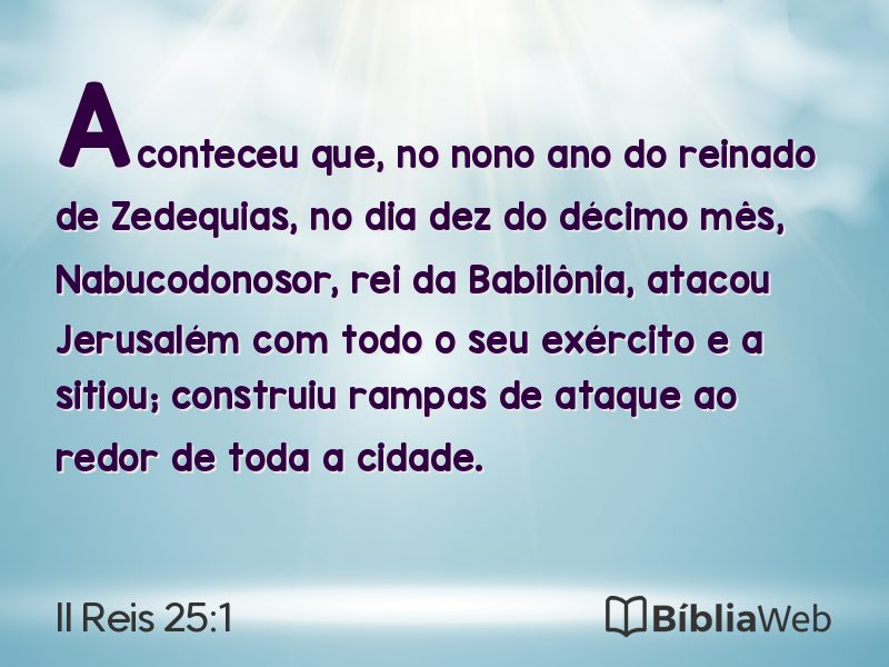 II Reis 25:1 em imagem para compartilhar
