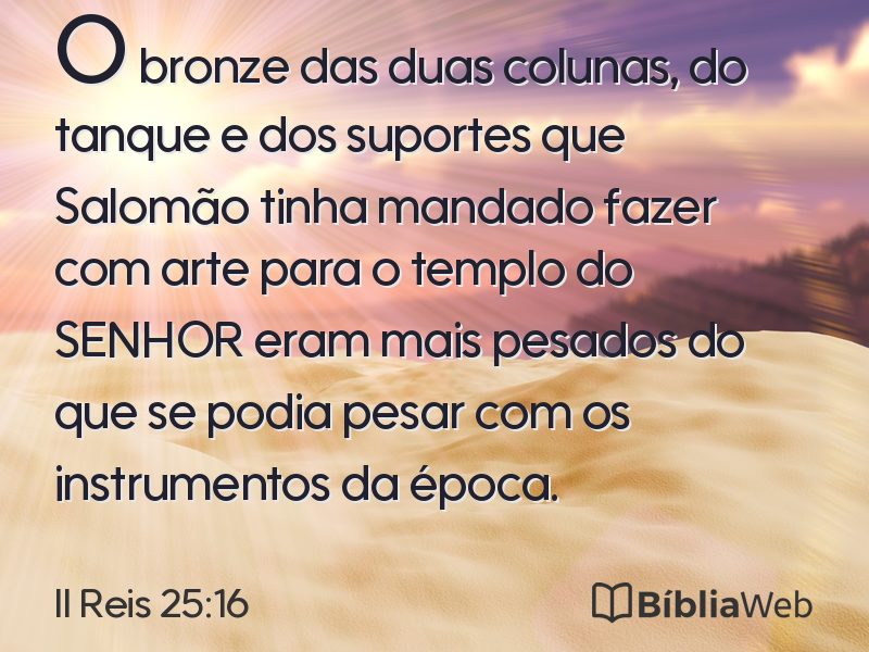 II Reis 25:16 em imagem para compartilhar
