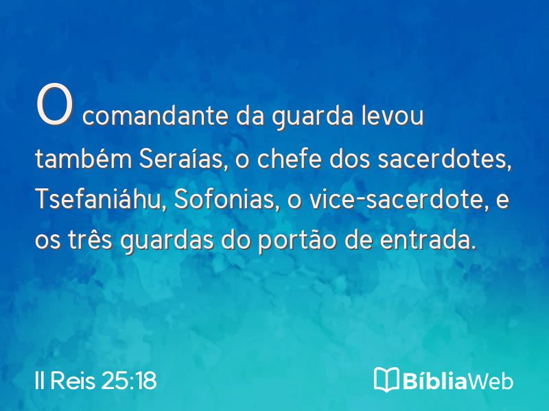 II Reis 25:18 em imagem para compartilhar