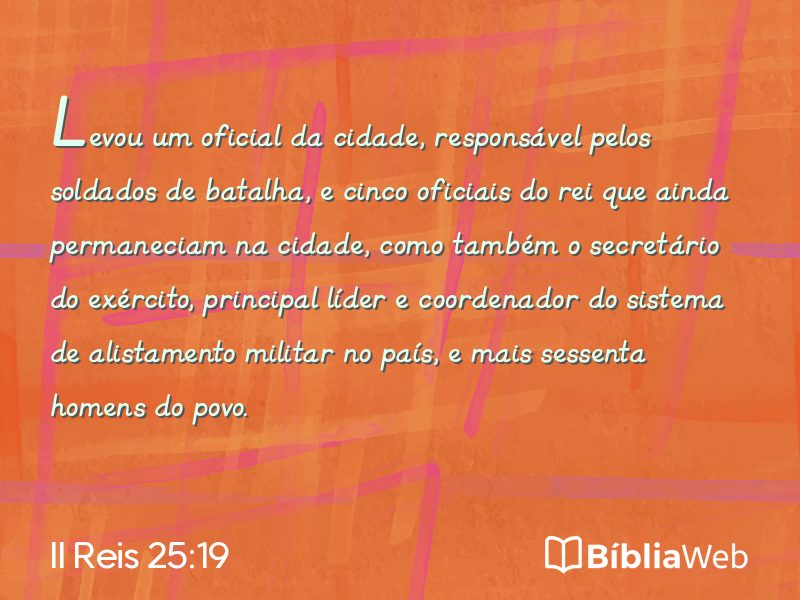 II Reis 25:19 em imagem para compartilhar
