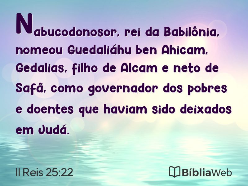 II Reis 25:22 em imagem para compartilhar