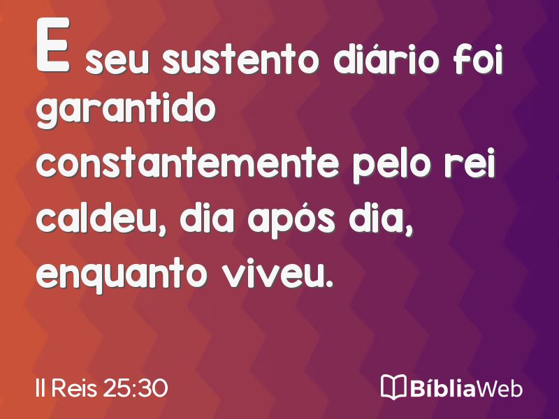 II Reis 25:30 em imagem para compartilhar