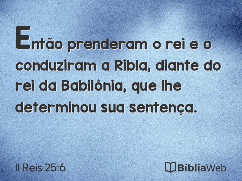 II Reis 25:6 em imagem para compartilhar