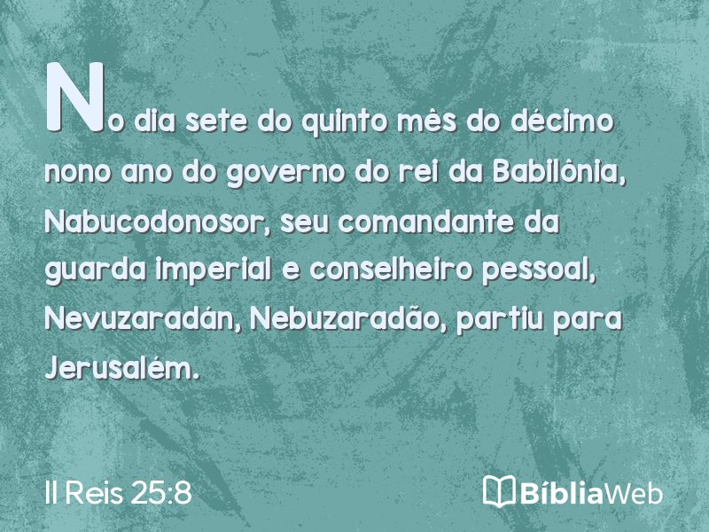 II Reis 25:8 em imagem para compartilhar