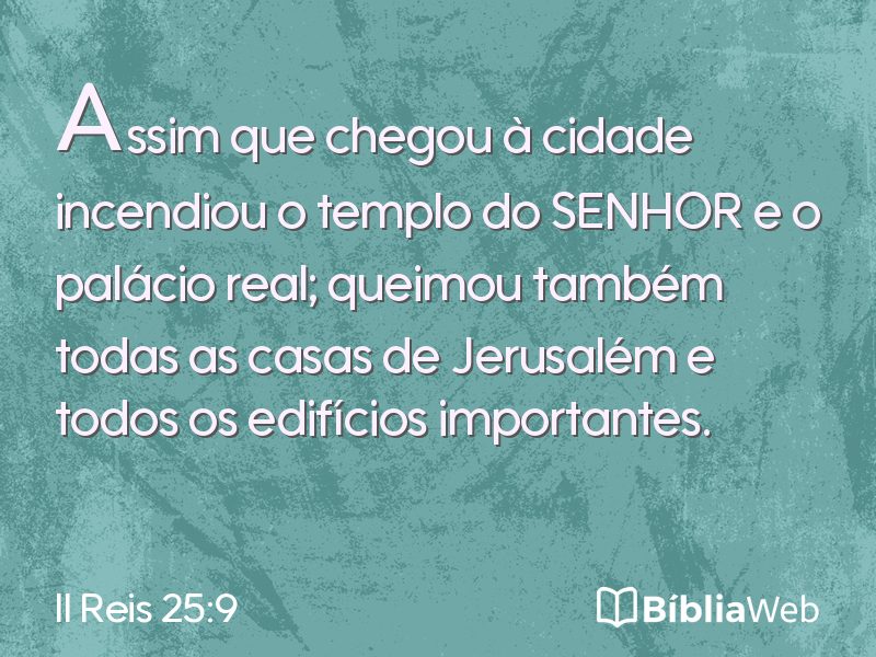 II Reis 25:9 em imagem para compartilhar