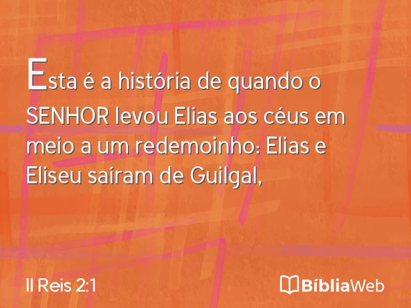 II Reis 2:1 em imagem para compartilhar