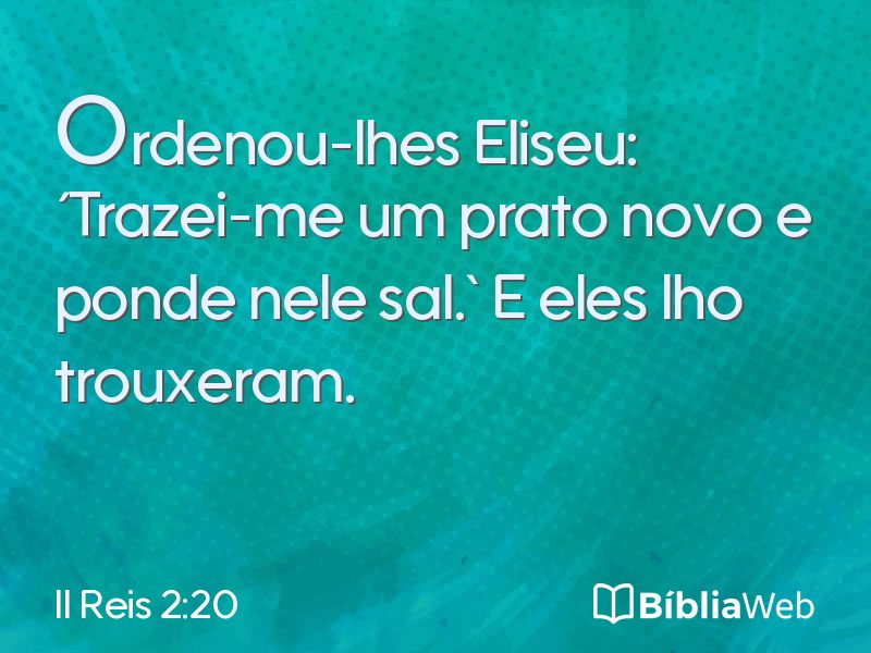 II Reis 2:20 em imagem para compartilhar