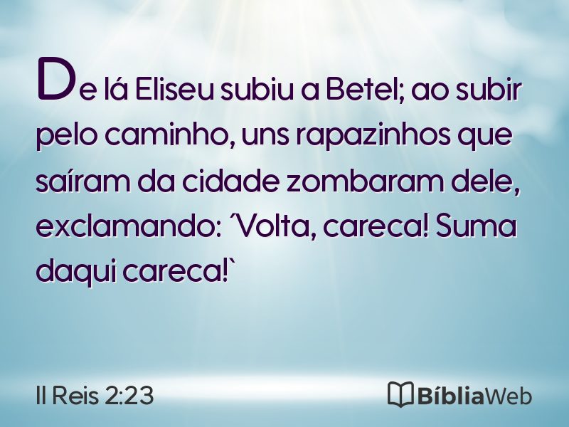 II Reis 2:23 em imagem para compartilhar