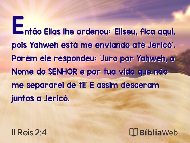 II Reis 2:4 em imagem para compartilhar