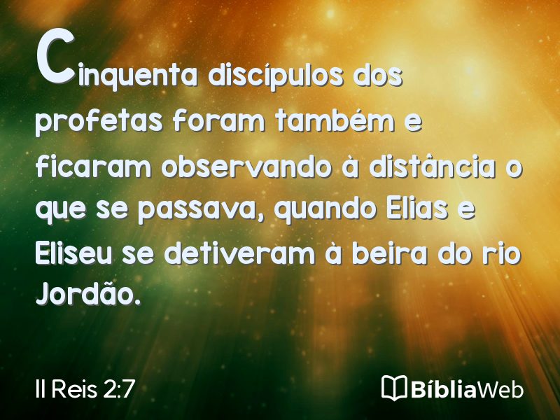 II Reis 2:7 em imagem para compartilhar