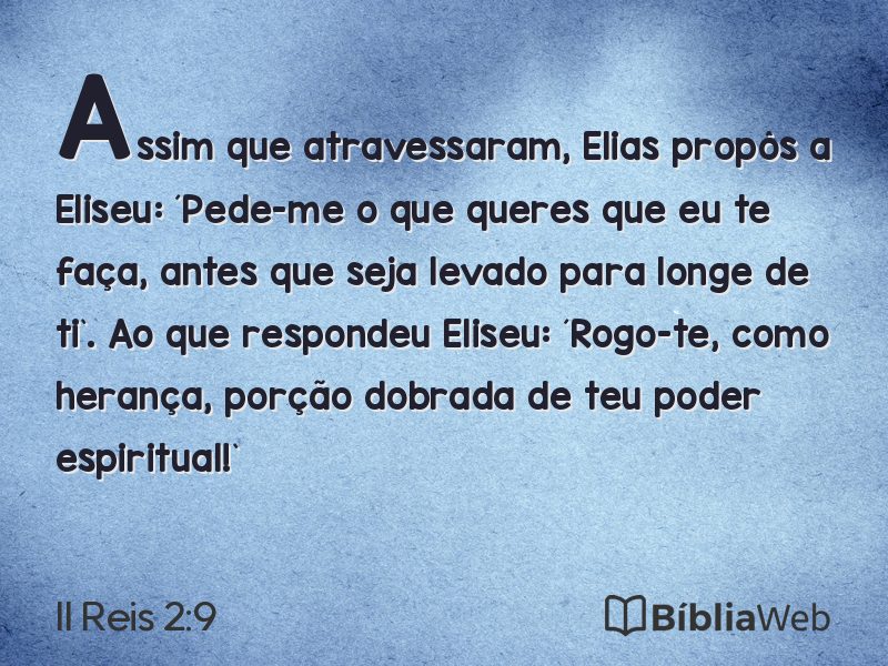 II Reis 2:9 em imagem para compartilhar