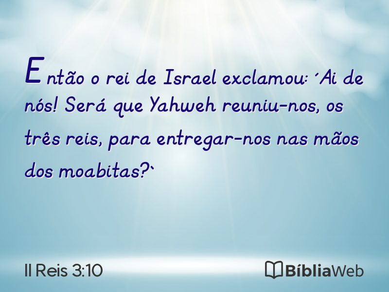 II Reis 3:10 em imagem para compartilhar