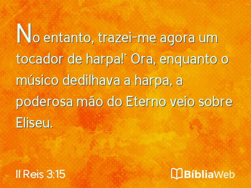 II Reis 3:15 em imagem para compartilhar
