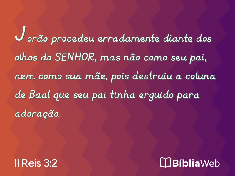 II Reis 3:2 em imagem para compartilhar