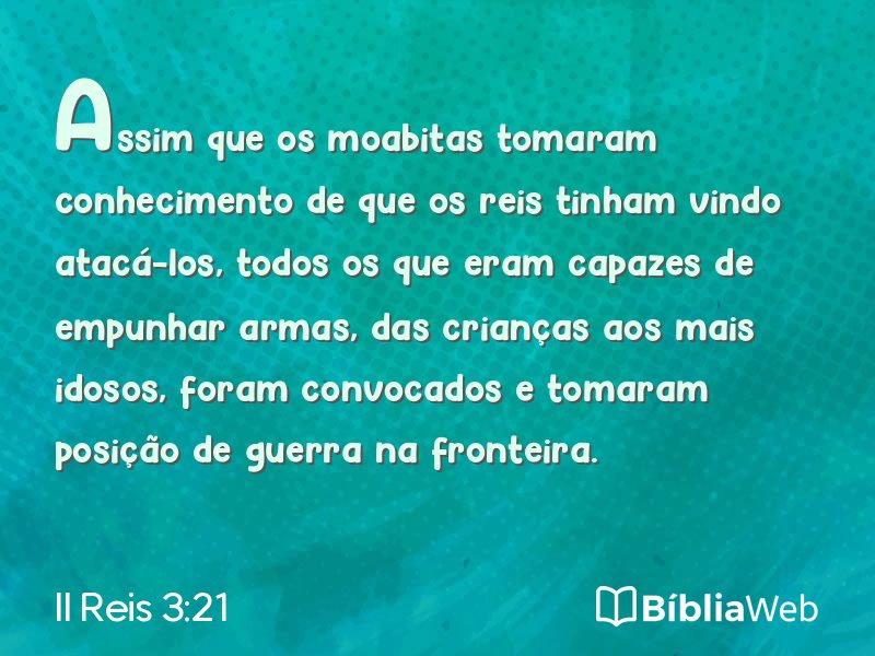 II Reis 3:21 em imagem para compartilhar