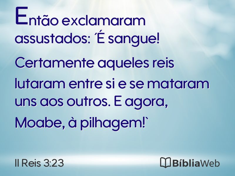 II Reis 3:23 em imagem para compartilhar