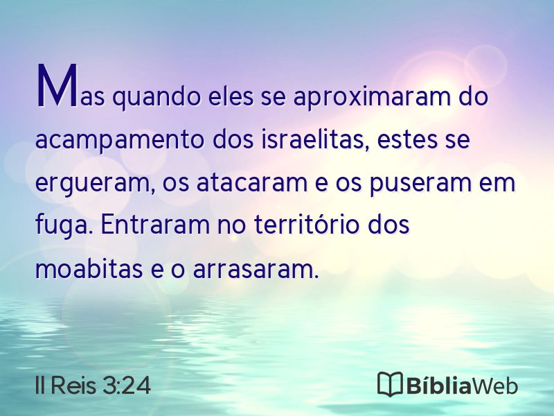 II Reis 3:24 em imagem para compartilhar
