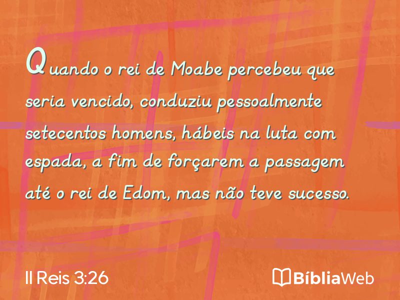 II Reis 3:26 em imagem para compartilhar