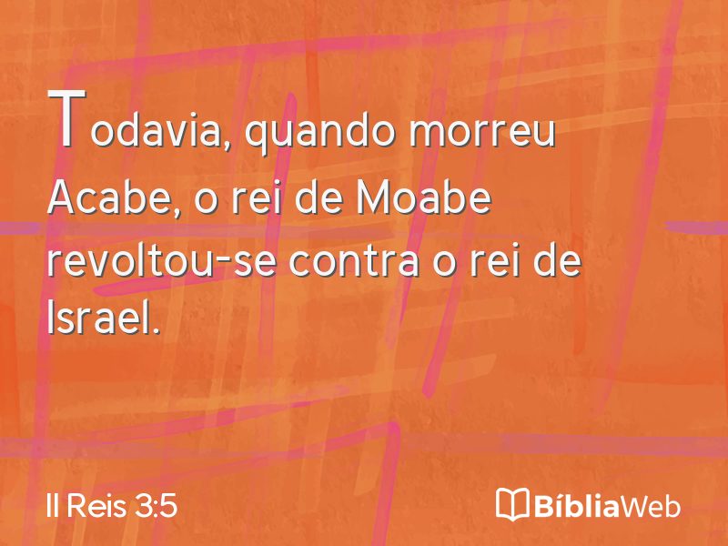 II Reis 3:5 em imagem para compartilhar