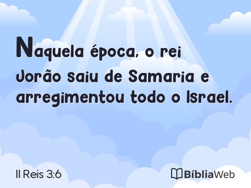 II Reis 3:6 em imagem para compartilhar