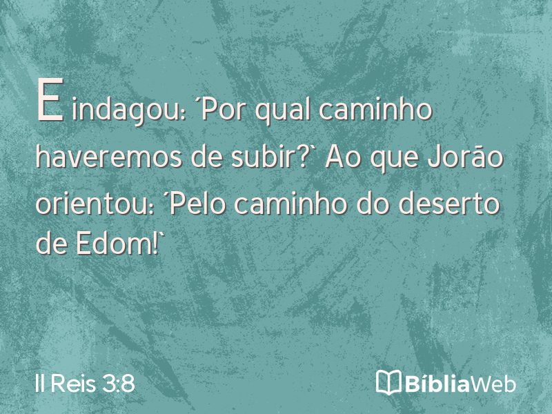 II Reis 3:8 em imagem para compartilhar