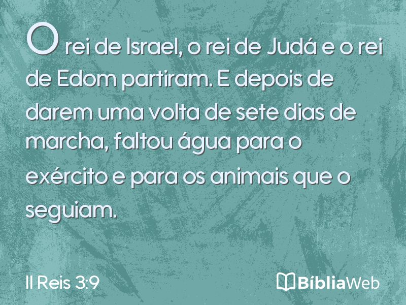II Reis 3:9 em imagem para compartilhar