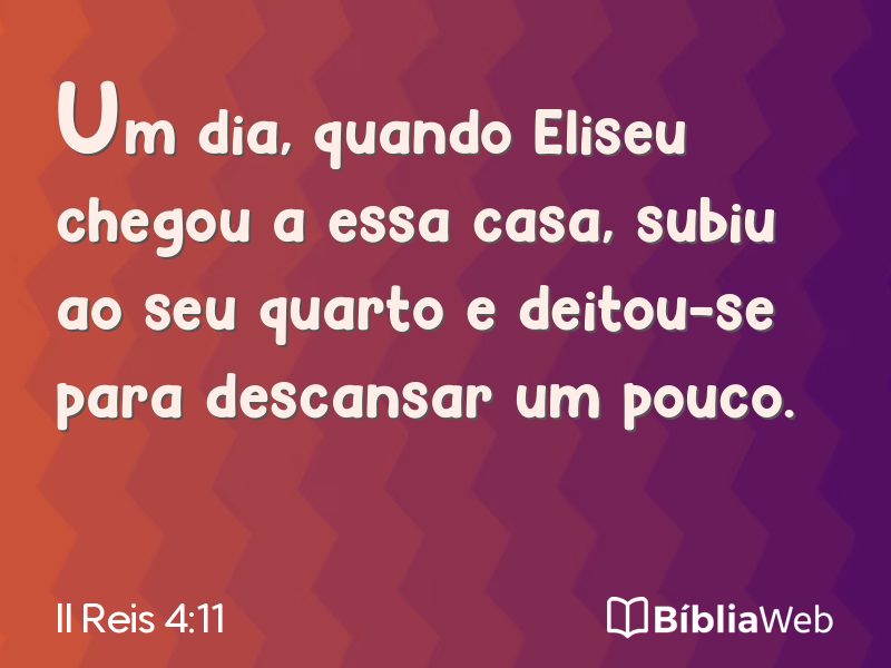 II Reis 4:11 em imagem para compartilhar