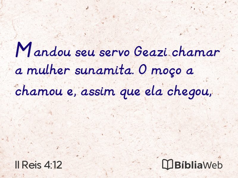 II Reis 4:12 em imagem para compartilhar