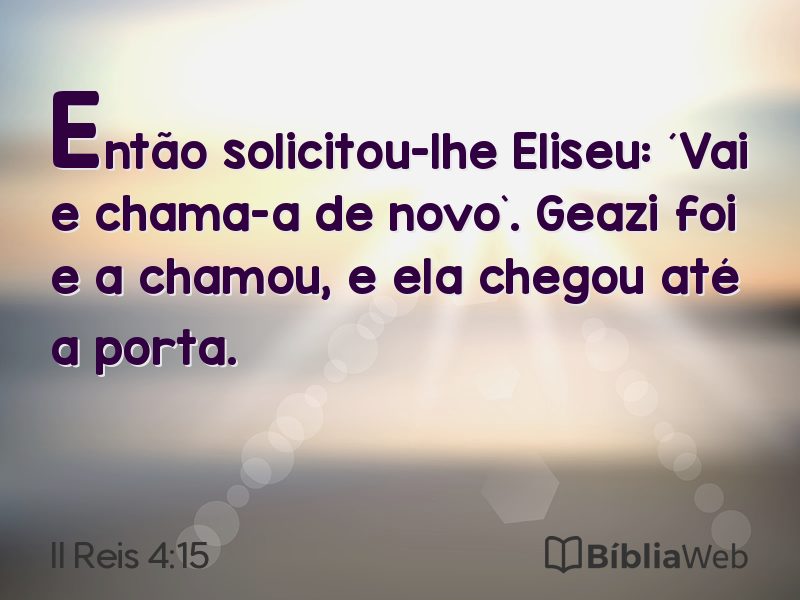 II Reis 4:15 em imagem para compartilhar