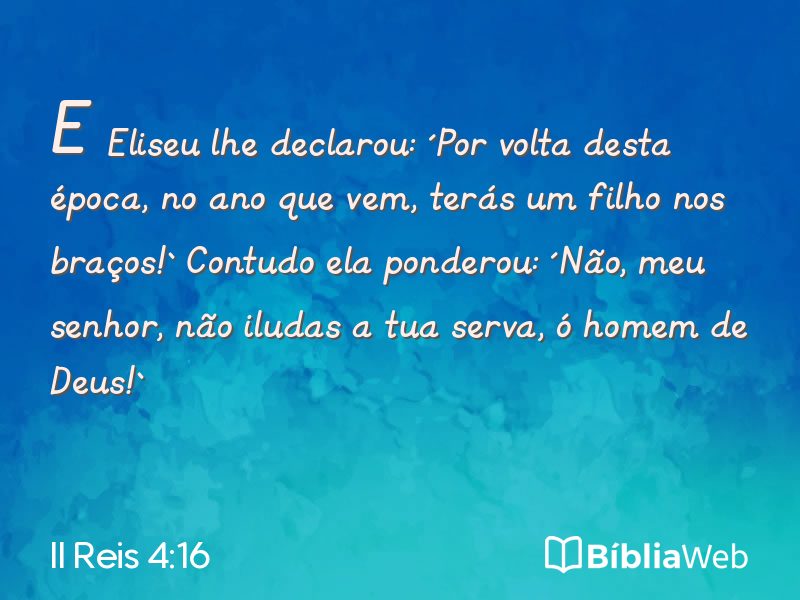 II Reis 4:16 em imagem para compartilhar