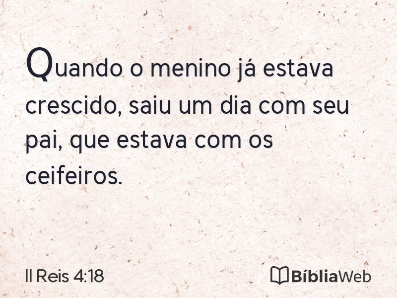 II Reis 4:18 em imagem para compartilhar