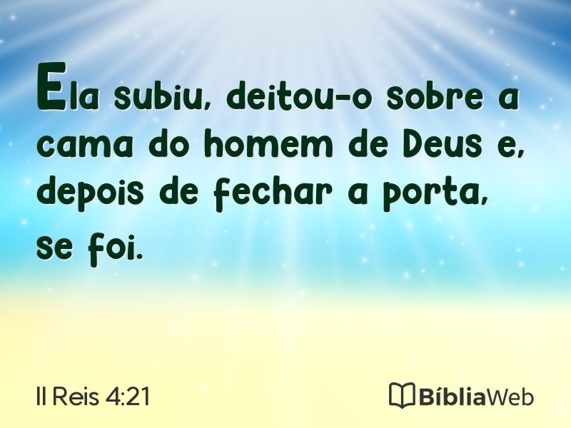 II Reis 4:21 em imagem para compartilhar