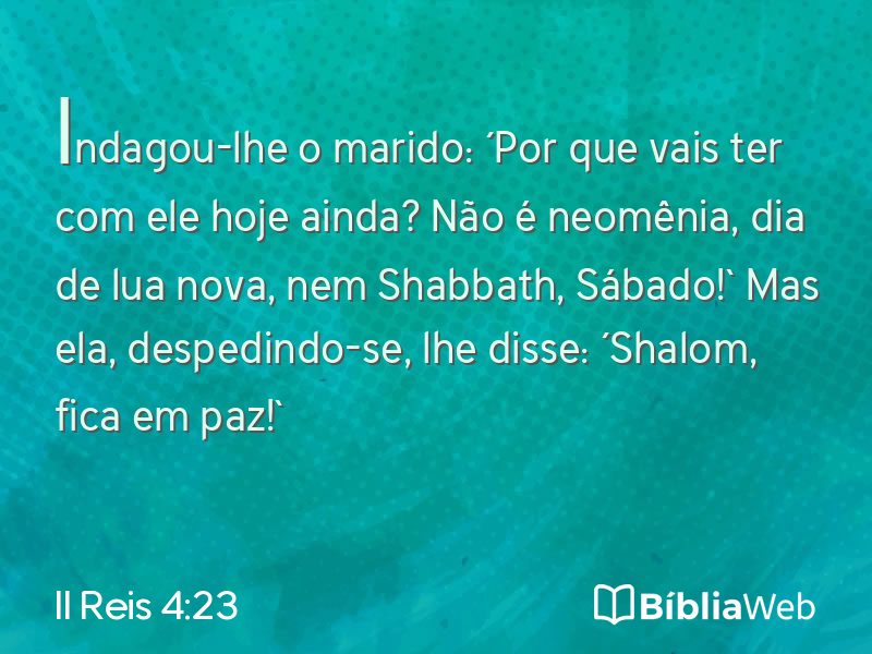 II Reis 4:23 em imagem para compartilhar
