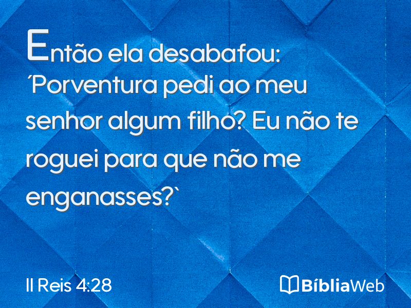 II Reis 4:28 em imagem para compartilhar
