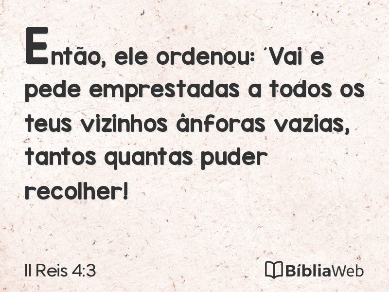 II Reis 4:3 em imagem para compartilhar