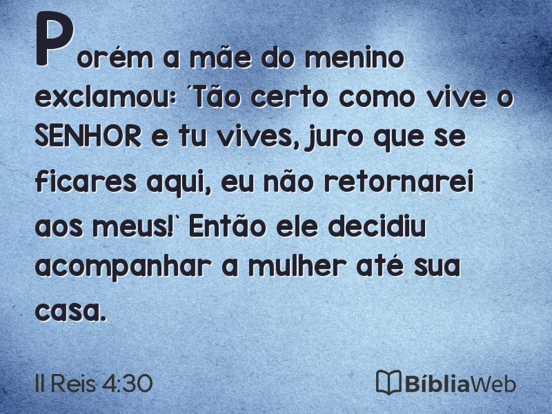 II Reis 4:30 em imagem para compartilhar